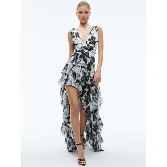 fitted lace wedding dress Alice & Olivia main image 1